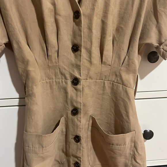 NWOT ZARA Button Up Safari Dress - Picture 4 of 5